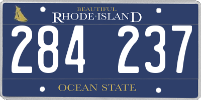 RI license plate 284237