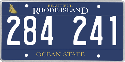 RI license plate 284241