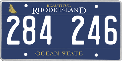 RI license plate 284246