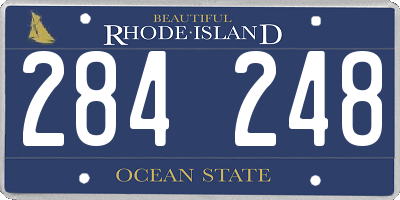RI license plate 284248