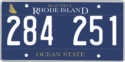 RI license plate 284251