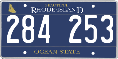 RI license plate 284253