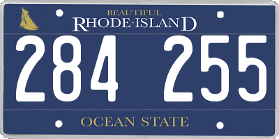 RI license plate 284255