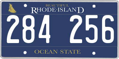 RI license plate 284256