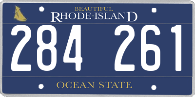 RI license plate 284261