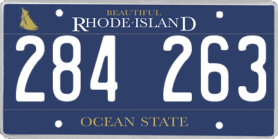 RI license plate 284263