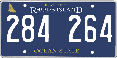 RI license plate 284264