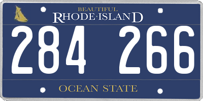 RI license plate 284266