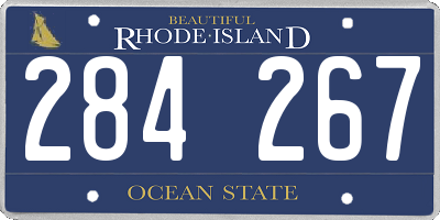 RI license plate 284267