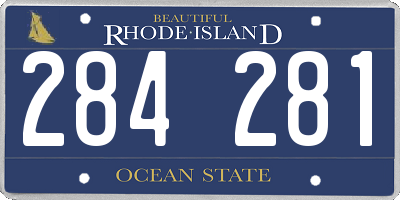 RI license plate 284281
