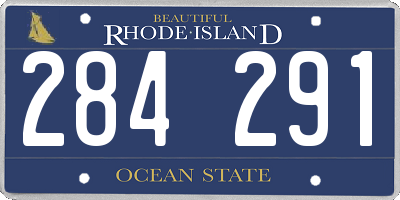 RI license plate 284291
