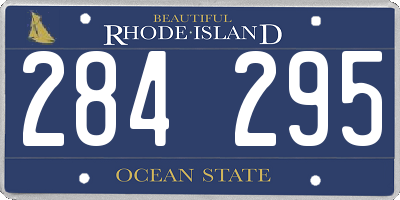 RI license plate 284295
