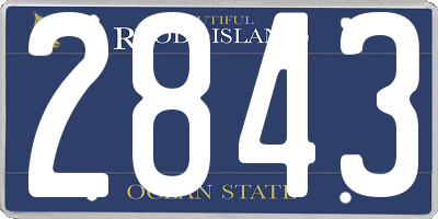 RI license plate 2843