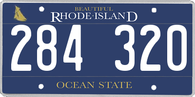 RI license plate 284320