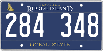 RI license plate 284348