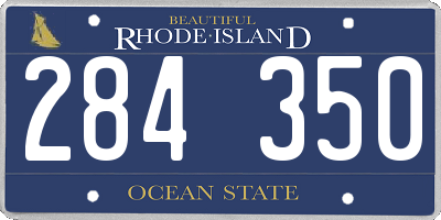 RI license plate 284350