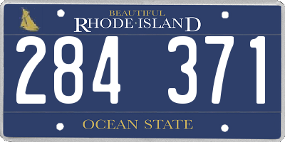 RI license plate 284371