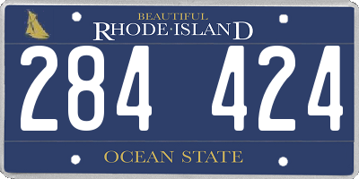 RI license plate 284424