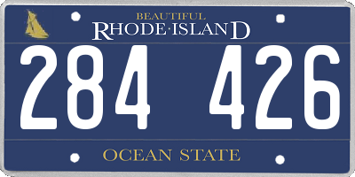 RI license plate 284426