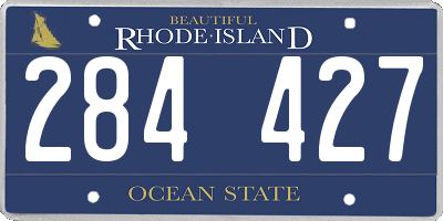 RI license plate 284427