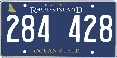 RI license plate 284428
