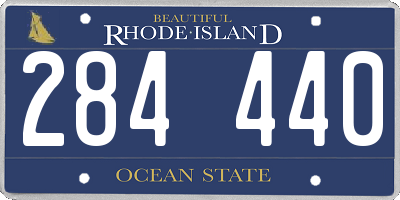 RI license plate 284440