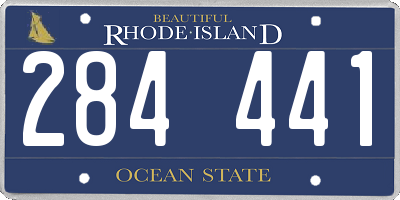 RI license plate 284441
