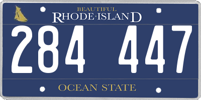 RI license plate 284447