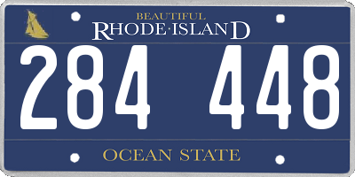 RI license plate 284448