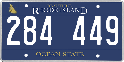 RI license plate 284449