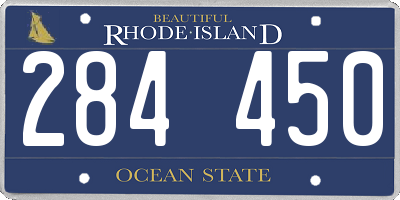 RI license plate 284450