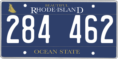 RI license plate 284462