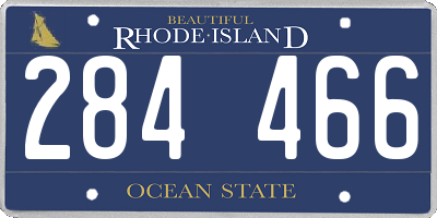 RI license plate 284466