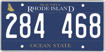 RI license plate 284468