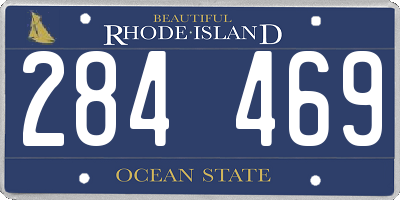 RI license plate 284469