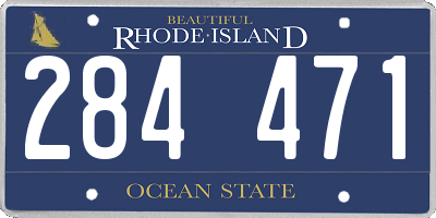 RI license plate 284471