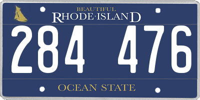 RI license plate 284476