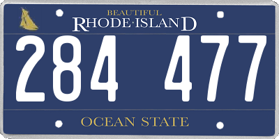 RI license plate 284477