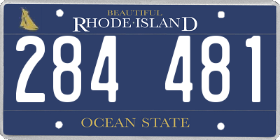 RI license plate 284481