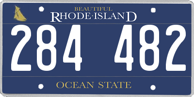 RI license plate 284482
