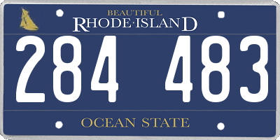 RI license plate 284483