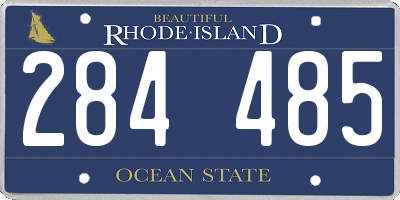 RI license plate 284485