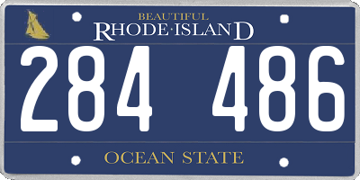 RI license plate 284486