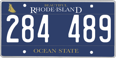 RI license plate 284489