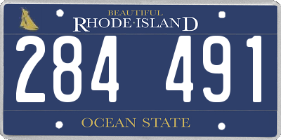 RI license plate 284491
