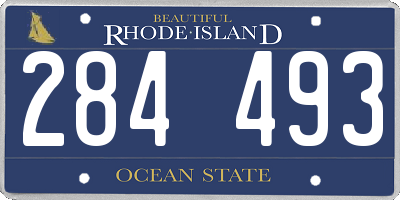RI license plate 284493