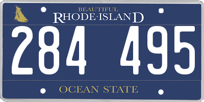 RI license plate 284495