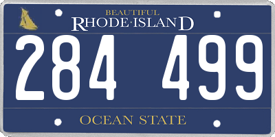 RI license plate 284499