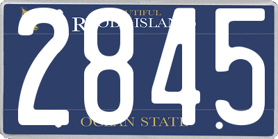 RI license plate 2845