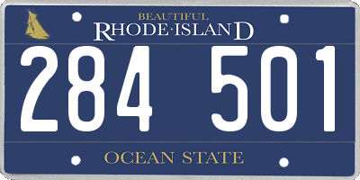 RI license plate 284501